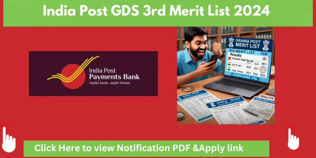 India Post GDS 3rd Merit List 2024