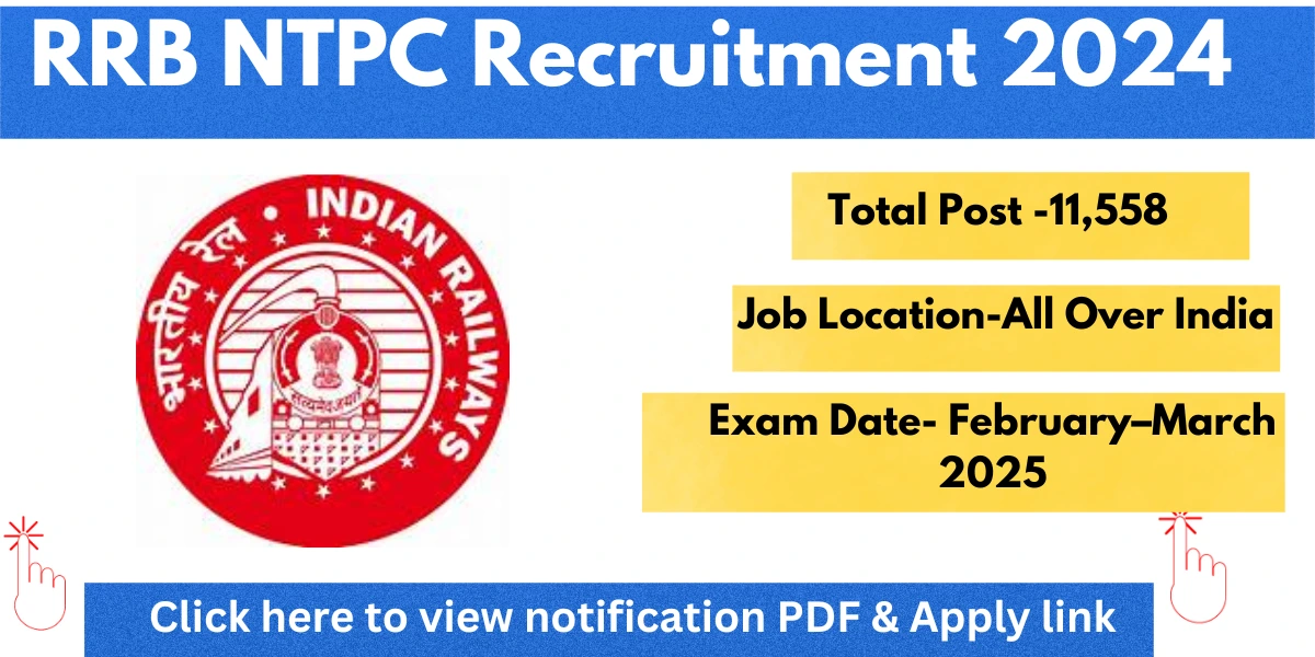 Read more about the article RRB NTPC 2024 Exam Date, Exam Schedule for Graduate and Under Graduate Posts