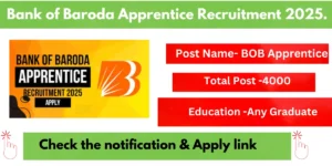 Read more about the article Bank of Baroda Apprentice Recruitment 2025.