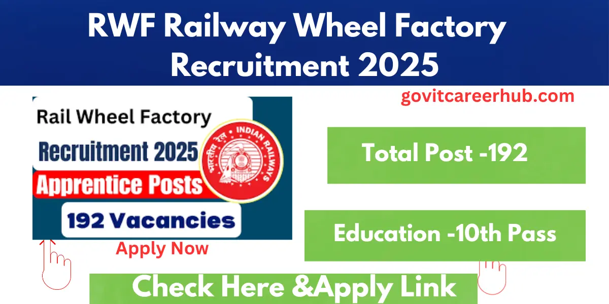 Read more about the article RWF Vacancy 2025 – Railway Wheel Factory (RWF) Recruitment Details
