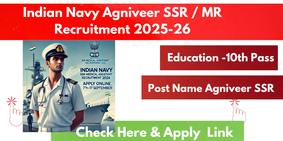 Read more about the article Indian Navy Agniveer SSR / MR Recruitment 2025-26