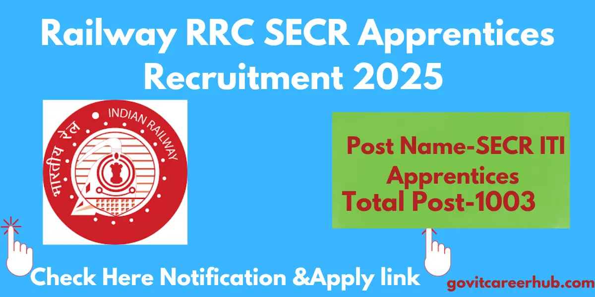 Read more about the article Railway RRC SECR Apprentices Recruitment 2025 Apply Now