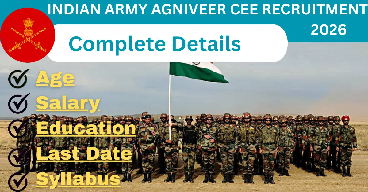 You are currently viewing Indian Army Agniveer CEE Recruitment 2026