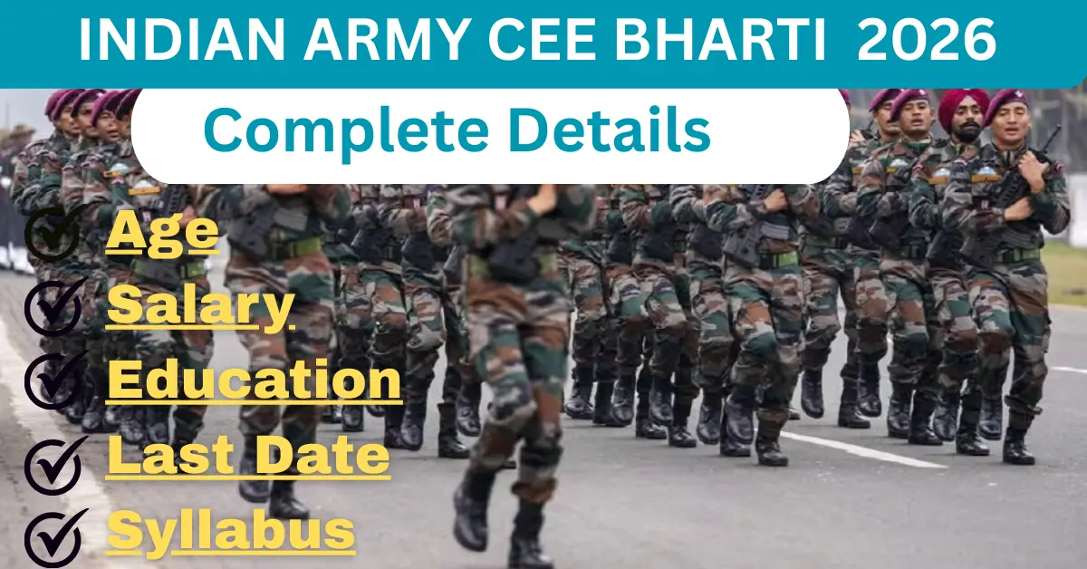 You are currently viewing Indian Army CEE Bharti 2026: RT JCO & Havaldar Recruitment | Salary ₹56,100 | Apply Online