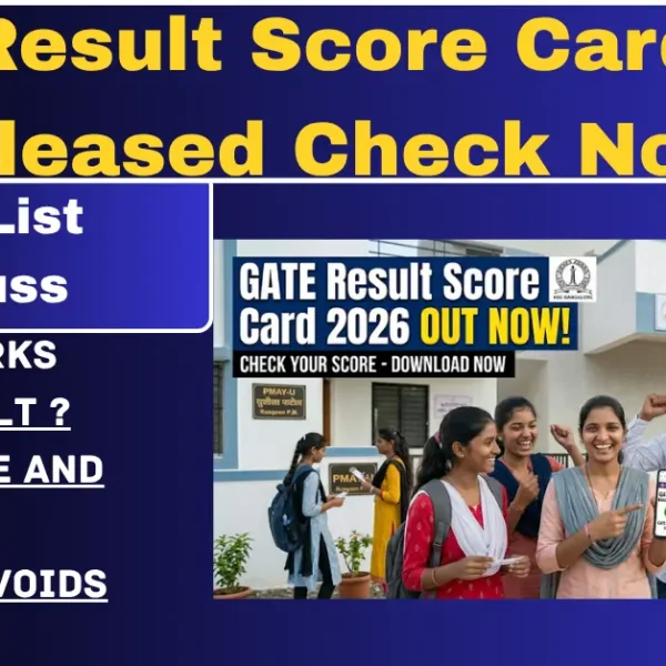 GATE Result Score Card 2026 Out Now