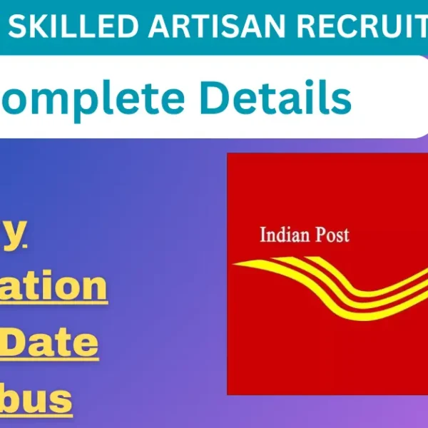 India Post Skilled Artisan Recruitment 2026