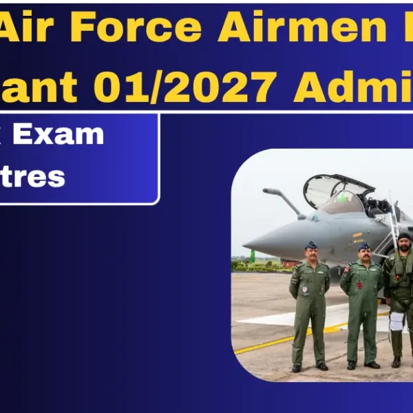 Indian Air Force Airmen Medical Assistant 01/2027 Admit Card