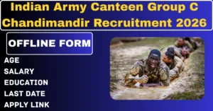 Indian Army Canteen Group C Chandimandir Recruitment 2026