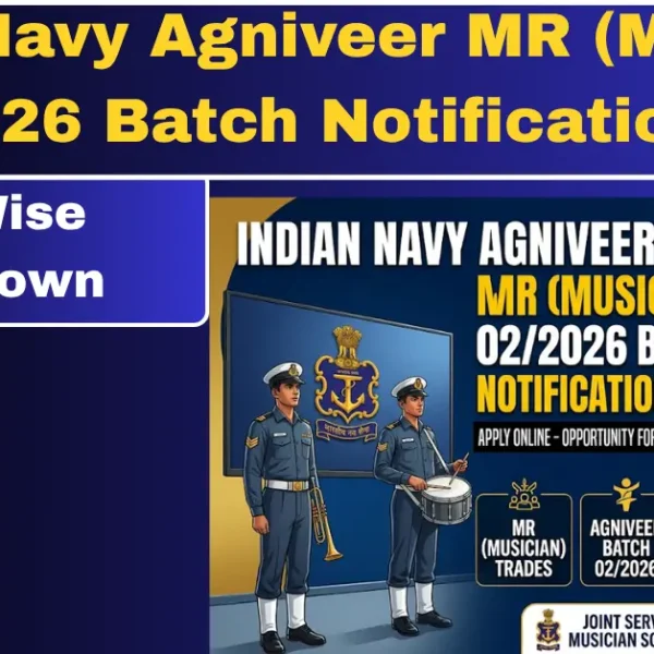 Indian Navy Agniveer MR (Musician) 02/2026 Batch Notification Out
