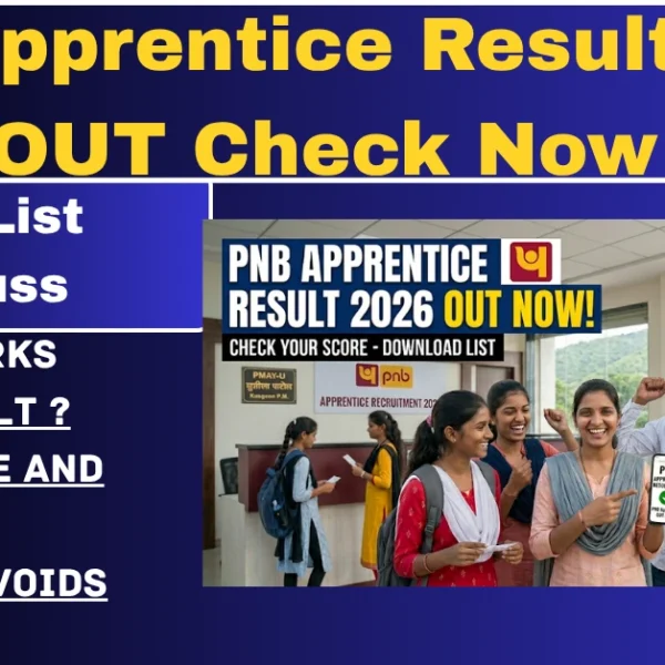PNB Apprentice Result 2026 OUT