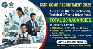 CSIR CCMB Recruitment 2026