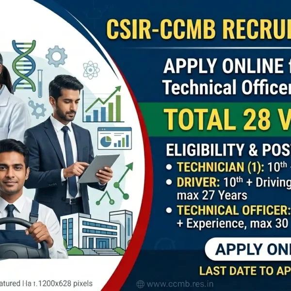CSIR CCMB Recruitment 2026