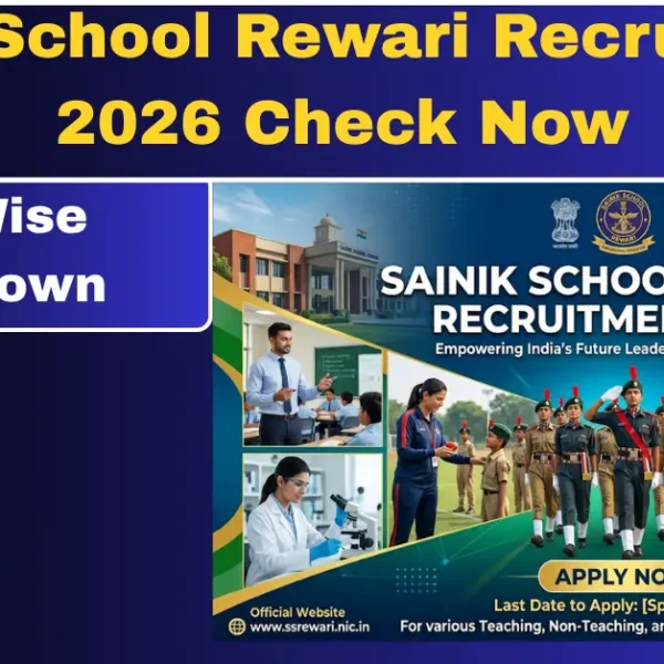 Sainik School Rewari Recruitment 2026