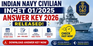 Indian Navy Civilian INCET 01/2025 Answer Key 2026 Released – Download Answer key
