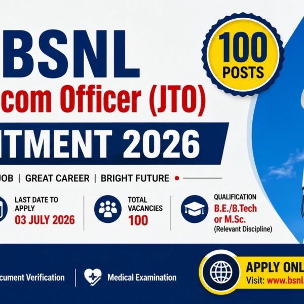 BSNL Junior Telecom Officer (JTO) Recruitment 2026