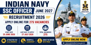 Indian Navy SSC Officer June 2027 Recruitment 2026: