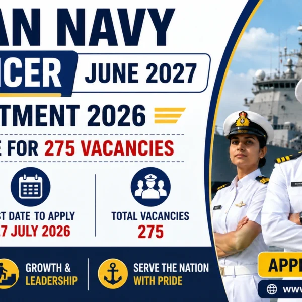 Indian Navy SSC Officer June 2027 Recruitment 2026: